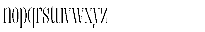Fenoura Condensed Font LOWERCASE