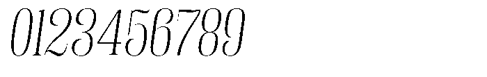 Fenoura Light Slant Font OTHER CHARS