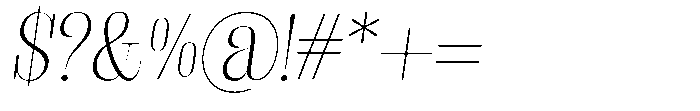 Fenoura Light Slant Font OTHER CHARS