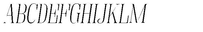 Fenoura Light Slant Font UPPERCASE