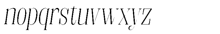 Fenoura Light Slant Font LOWERCASE