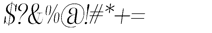 Fenoura Slant Font OTHER CHARS