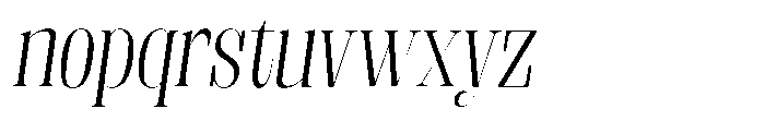Fenoura Slant Font LOWERCASE