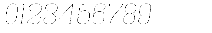 Fenoura Thin Expanded Slant Font OTHER CHARS