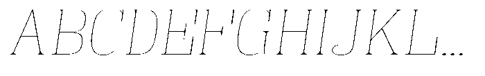 Fenoura Thin Expanded Slant Font UPPERCASE