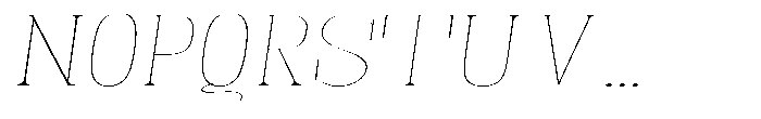 Fenoura Thin Expanded Slant Font UPPERCASE