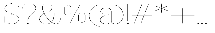 Fenoura Thin Expanded Font OTHER CHARS