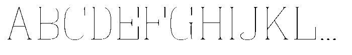 Fenoura Thin Expanded Font UPPERCASE