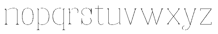 Fenoura Thin Expanded Font LOWERCASE