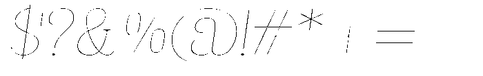 Fenoura Thin Semi Expanded Slant Font OTHER CHARS