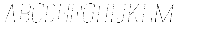 Fenoura Thin Semi Expanded Slant Font UPPERCASE