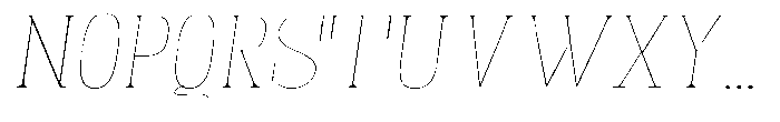 Fenoura Thin Semi Expanded Slant Font UPPERCASE