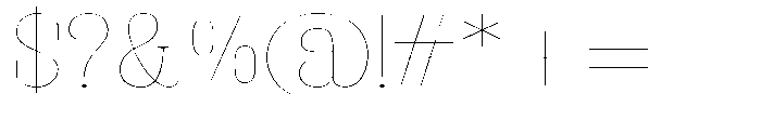 Fenoura Thin Semi Expanded Font OTHER CHARS