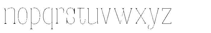 Fenoura Thin Semi Expanded Font LOWERCASE