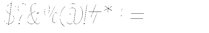 Fenoura Thin Slant Font OTHER CHARS