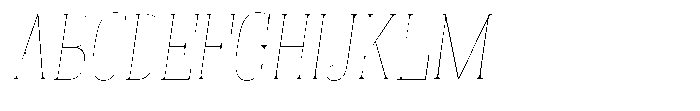 Fenoura Thin Slant Font UPPERCASE
