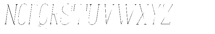 Fenoura Thin Slant Font UPPERCASE