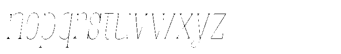 Fenoura Thin Slant Font LOWERCASE