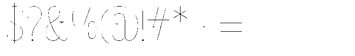 Fenoura Thin Font OTHER CHARS