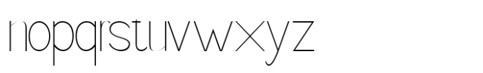 Feragie Thin Font LOWERCASE