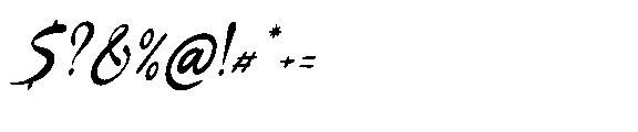 Ferdan Ligate Italic Font OTHER CHARS