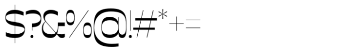 Fergana Thin Font OTHER CHARS