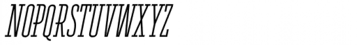Ferguson Condensed Light Italic Font UPPERCASE