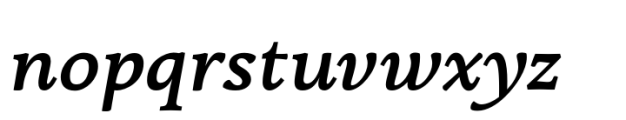 Fermata Bold Italic Font LOWERCASE
