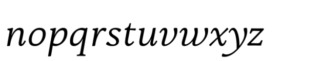 Fermata Italic Font LOWERCASE