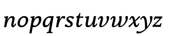 Fermata Semibold Italic Font LOWERCASE