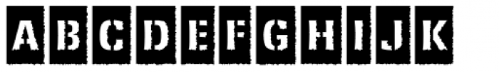 Ferro Stencil EF Bold Negative Rough Font UPPERCASE
