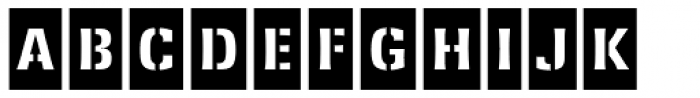Ferro Stencil EF Bold Negative Font UPPERCASE