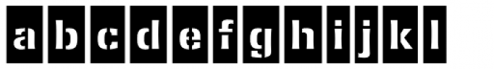 Ferro Stencil EF Bold Negative Font LOWERCASE