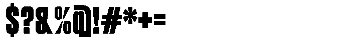 Ferron Condensed Font OTHER CHARS