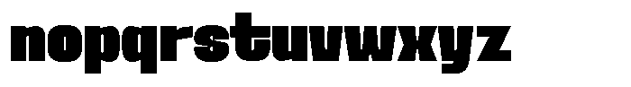 Ferron Extra Expanded Font LOWERCASE
