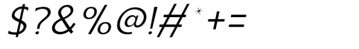 Ferrow Thin Italic Font OTHER CHARS