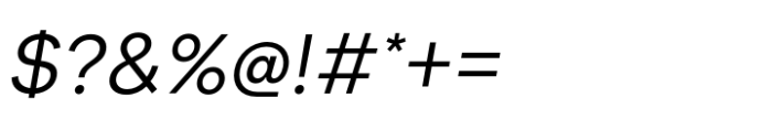 Few Grotesk Book Italic Font OTHER CHARS