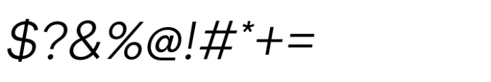 Few Grotesk Light Italic Font OTHER CHARS