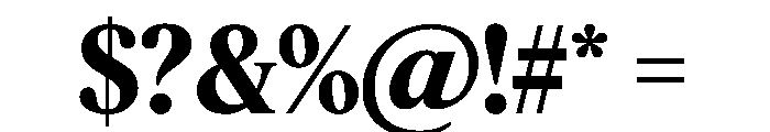 Feature Deck Bold Font OTHER CHARS