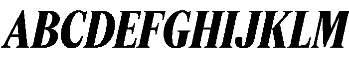 Feature Deck Condensed Bold Italic Font UPPERCASE