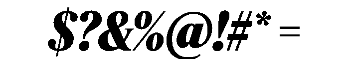 Feature Deck Condensed Extrabold Italic Font OTHER CHARS
