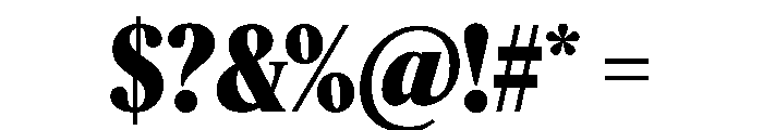 Feature Deck Condensed Extrabold Font OTHER CHARS