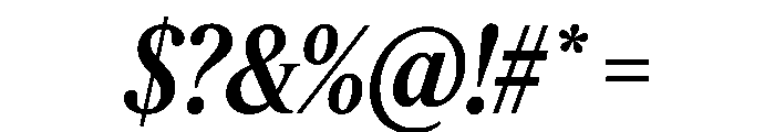 Feature Deck Condensed Medium Italic Font OTHER CHARS