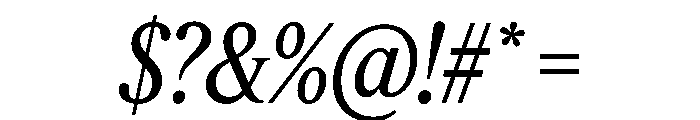 Feature Deck Condensed Regular Italic Font OTHER CHARS