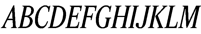 Feature Deck Condensed Regular Italic Font UPPERCASE