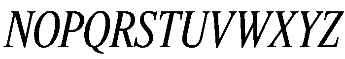 Feature Deck Condensed Regular Italic Font UPPERCASE