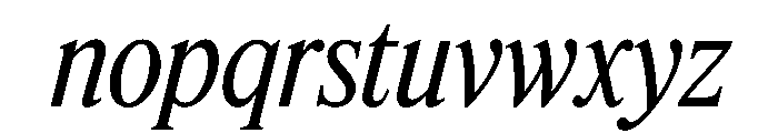 Feature Deck Condensed Regular Italic Font LOWERCASE