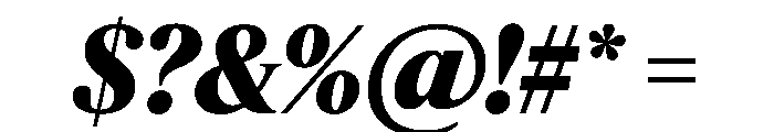 Feature Deck Extrabold Italic Font OTHER CHARS