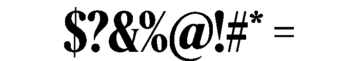 Feature Display Condensed Bold Font OTHER CHARS