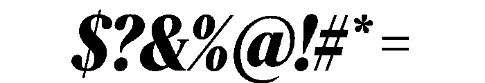 Feature Display Condensed Extrabold Italic Font OTHER CHARS